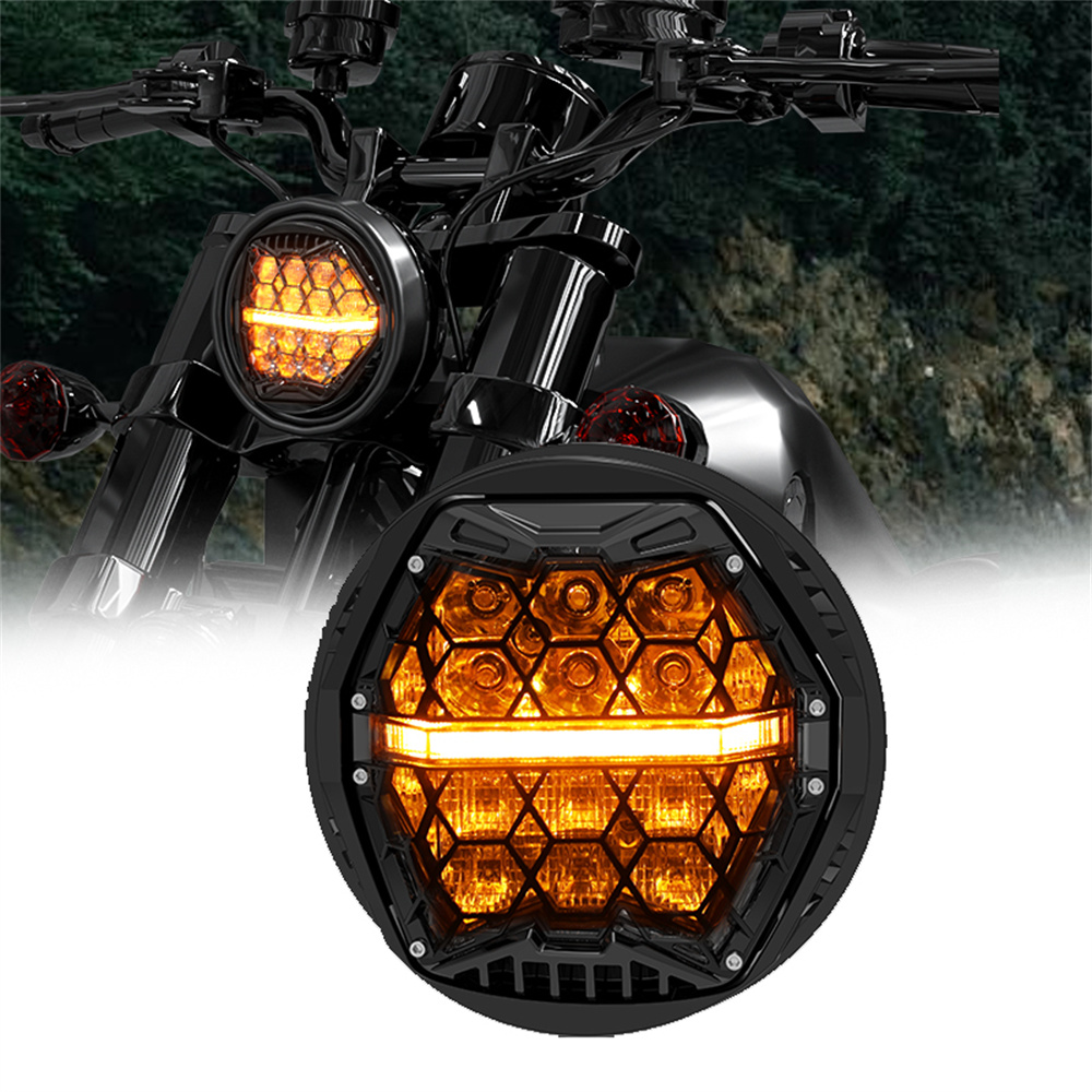 Universal Motorcycle Led Headlight Projector - 5.75인치 원형 LED 프로젝션 헤드라이트 E24