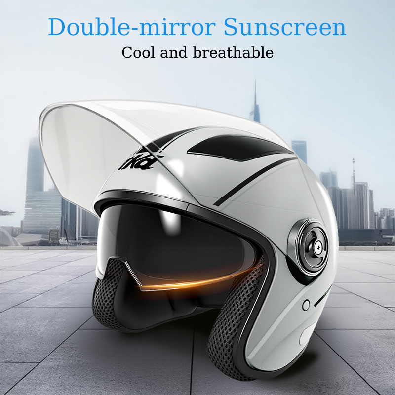 Dual Visor Motorcycle Racing Helmet - 오토바이 듀얼 바이저 플립 업 모듈러