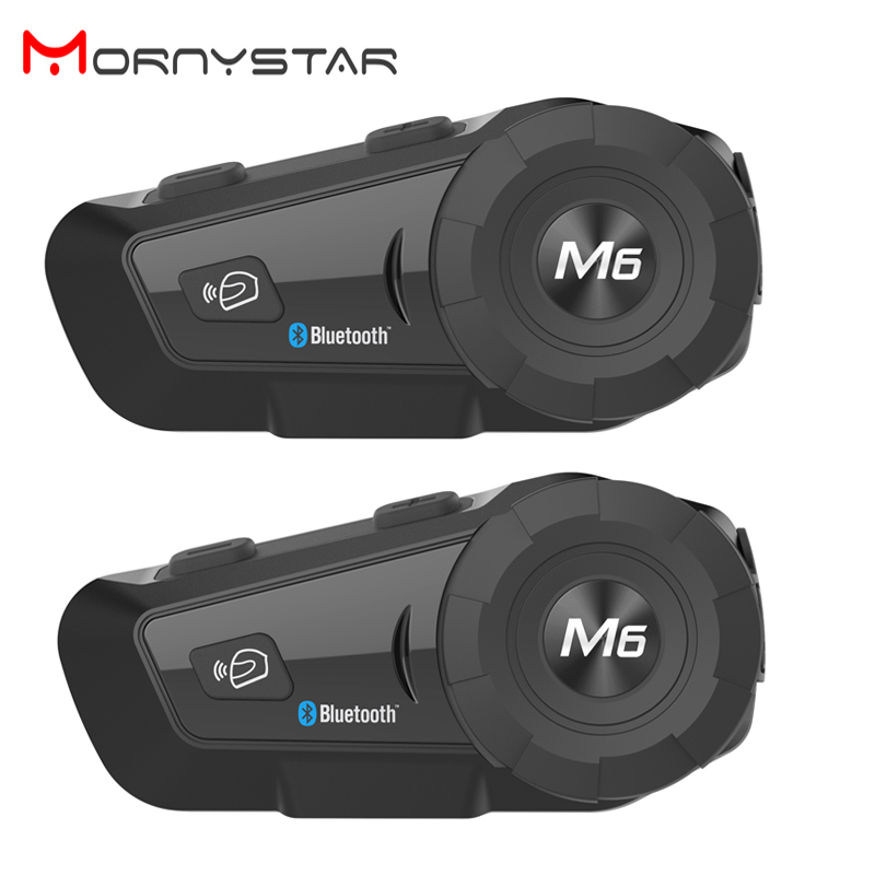 Universal Motorcycle Helmet Intercom Headset - FM BT 무선용 MONYSTAR M6 Plus