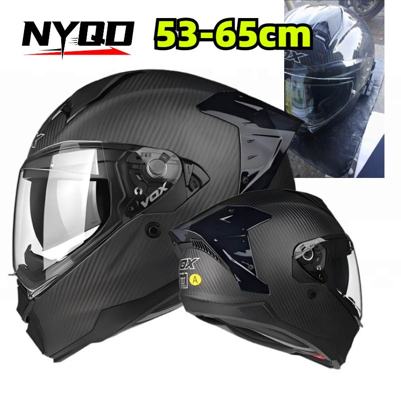 Dual Visor Motorcycle Racing Helmet - 카본 파이버 풀페이스 오토바이 헬멧 F605