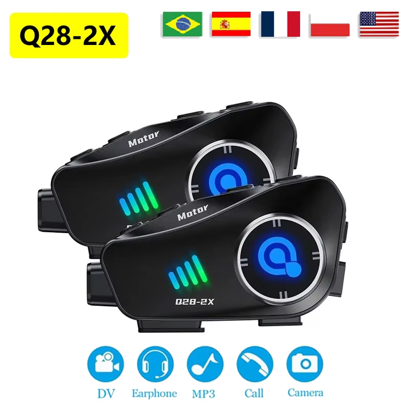 Universal Motorcycle Helmet Intercom Headset - 새로운 Q28-2X 오토바이 헬멧 블루투스 인터콤