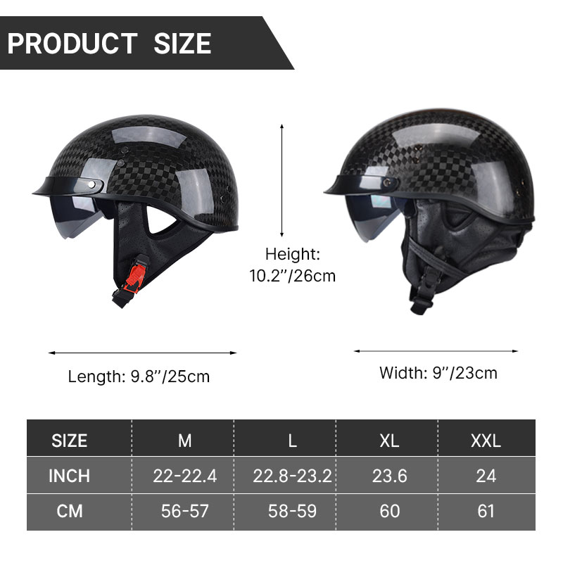 경량 12K 광택 블랙 탄소 섬유 스쿠터 오토바이 반  - Carbon Fiber Lightweight Motorcycle Helmet 리뷰 및 가격