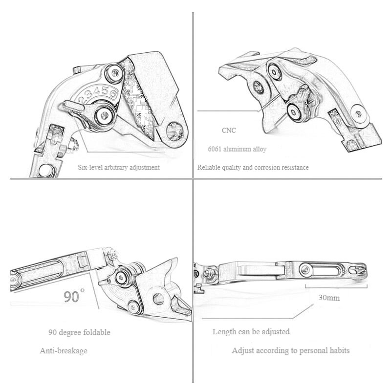 야마하 MT-09 MT09 MT mt 09 2014-2 - Cnc Aluminum Adjustable Brake Clutch Levers 리뷰 및 가격
