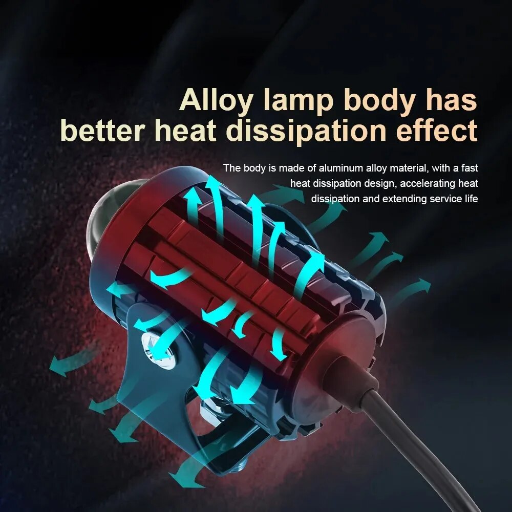 유니버설 오토바이 LED 헤드라이트 프로젝터 렌즈 듀얼 - Universal Motorcycle Led Headlight Projector 리뷰 및 가격