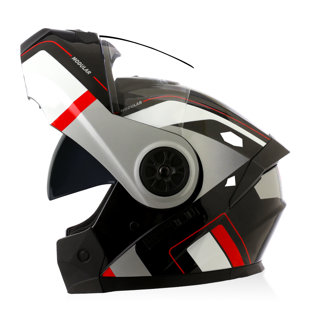 고품질 모듈식 플립업 헬멧 오토바이 듀얼 렌즈 ABS  - Modular Flip Up Motorcycle Helmet Dot Approved 리뷰 및 가격