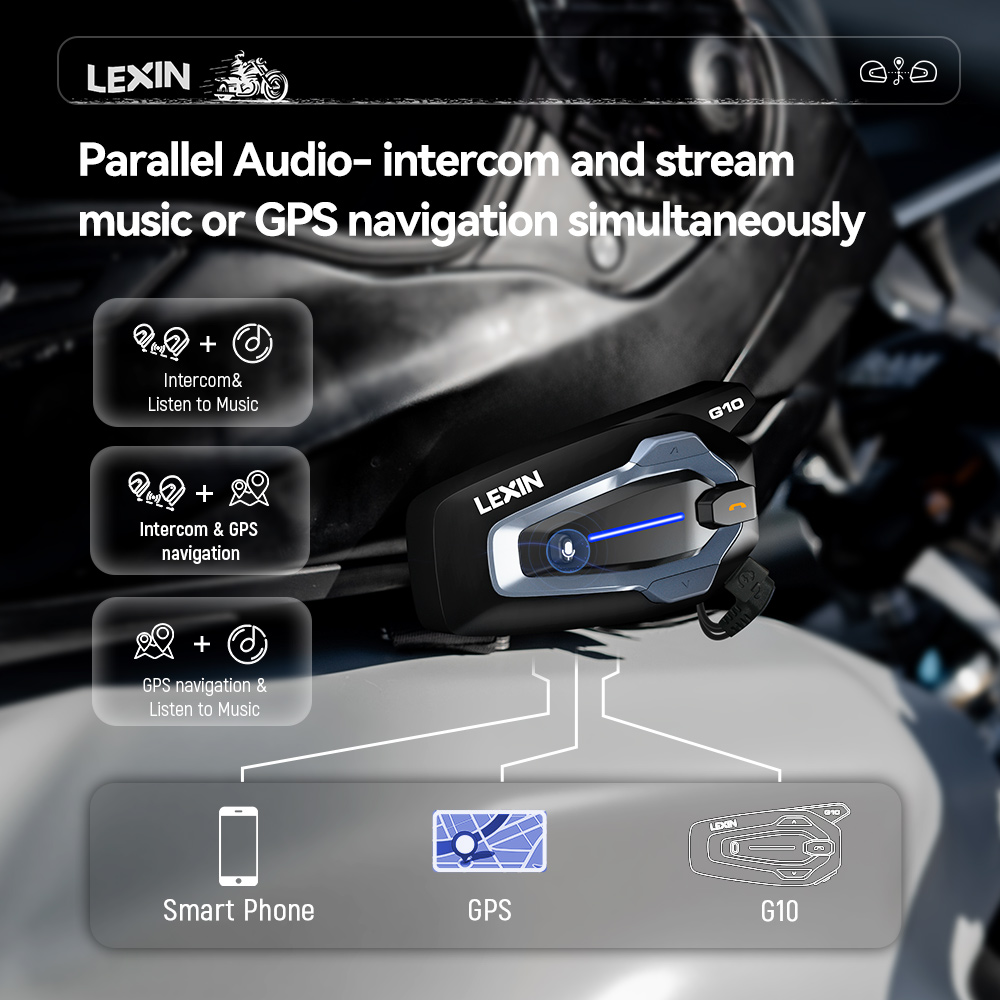 NEW-LEXIN G10 오토바이 헬멧 인터콤, 8명  - Universal Motorcycle Helmet Intercom Headset 리뷰 및 가격