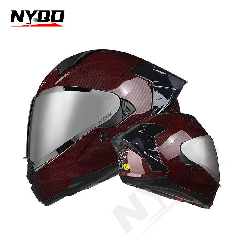 카본 파이버 풀페이스 오토바이 헬멧 F605 듀얼 바이 - Dual Visor Motorcycle Racing Helmet 리뷰 및 가격