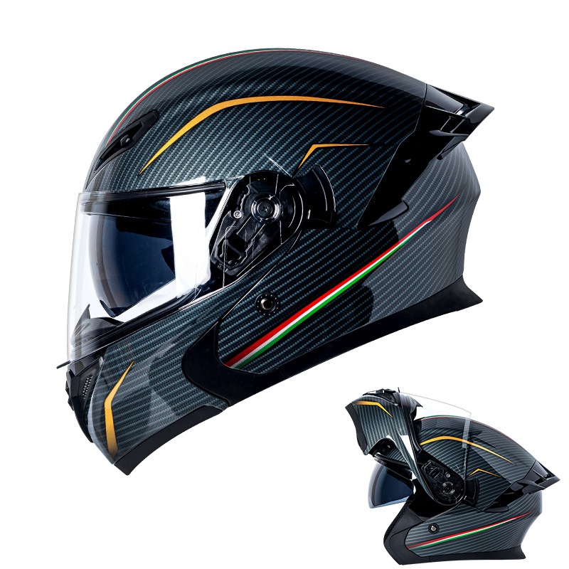 인증된 모듈식 플립업 오토바이 헬멧, 듀얼 바이저 풀페 - Dual Visor Motorcycle Racing Helmet 리뷰 및 가격