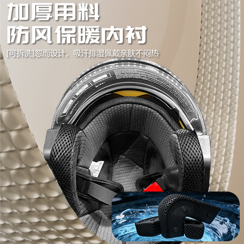 3/4 오픈 페이스 레트로 오토바이 헬멧 듀얼 바이저  - Dual Visor Motorcycle Racing Helmet 리뷰 및 가격