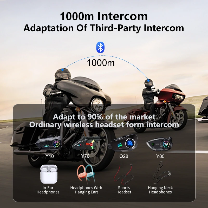 새로운 Q28-2X 오토바이 헬멧 블루투스 인터콤 2인 - Universal Motorcycle Helmet Intercom Headset 리뷰 및 가격